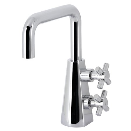 KINGSTON BRASS Two-Handle Single-Hole Bathroom Faucet with Push Pop-Up, Polished Chrome KS2261DX